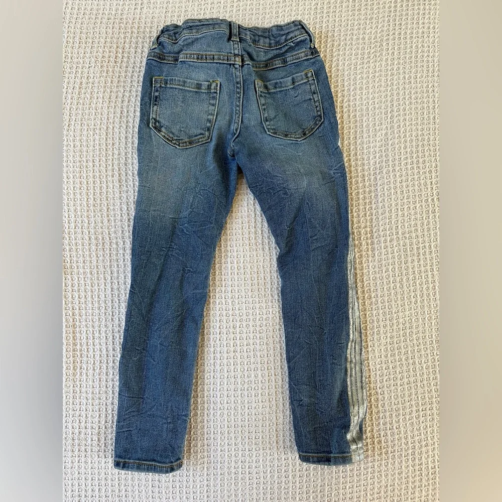 Gymboree Kid Girls Burgundy and Blue Jeans Pants